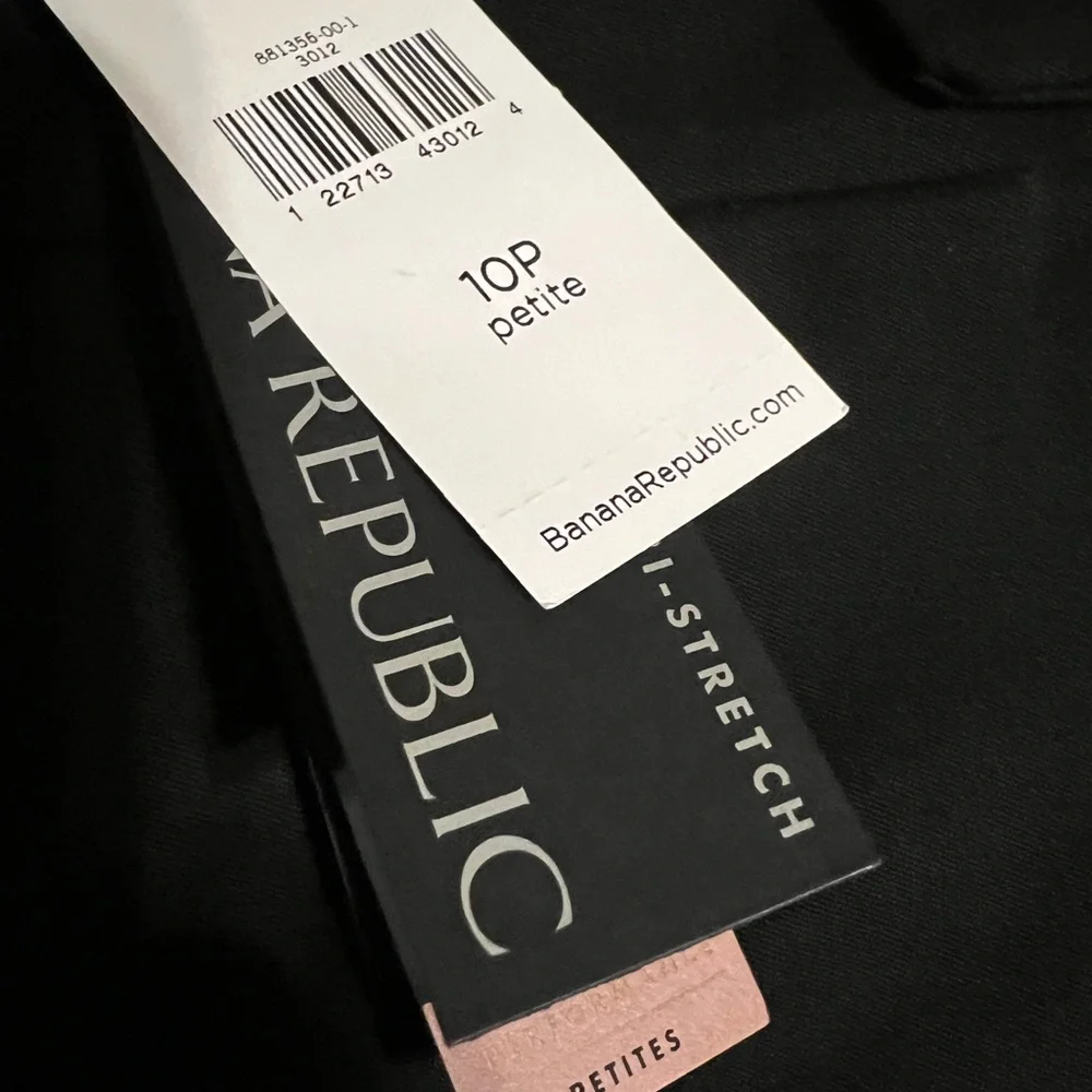 NWT Banana Republic Devon Curvy Skinny Black Pant 10 Petite - Picture 7 of 10